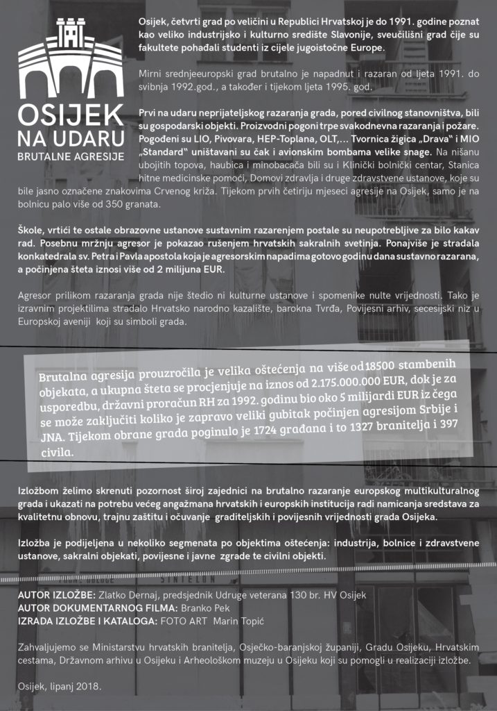 Izložba Osijek na udaru brutalne agresije