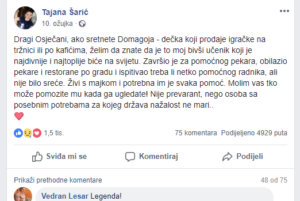 Tajana Šarić Facebook - Domagoj